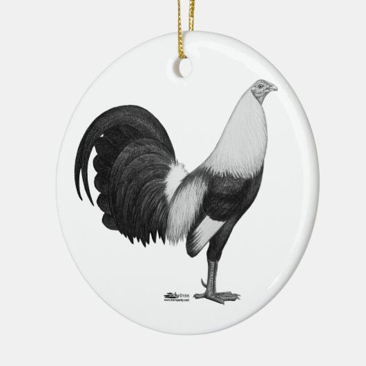Gamecock Gray Duckwing Keramikornament (Links)