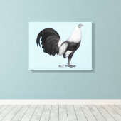 Gamecock Gray Duckwing Leinwanddruck (Insitu (Holzboden))