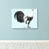 Gamecock Gray Duckwing Leinwanddruck (Insitu (Holzboden))