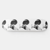 Gamecock Gray Duckwing Skateboard (Horizontal)
