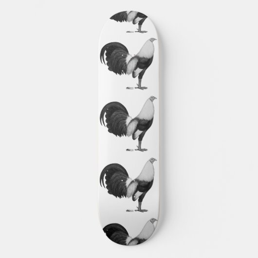 Gamecock Gray Duckwing Skateboard (Vorderseite)