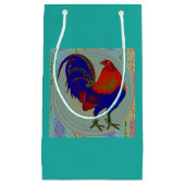 Gamecock: Impressionist Rooster Kleine Geschenktüte (Vorderseite)