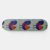 Gamecock: Impressionist Rooster Skateboard (Horizontal)