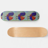 Gamecock: Impressionist Rooster Skateboard (Horizontal)