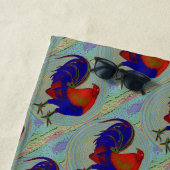 Gamecock: Impressionist Rooster Strandtuch (Beispiel)