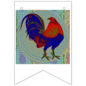Gamecock: Impressionist Rooster Wimpelkette (Zweite Fahne)