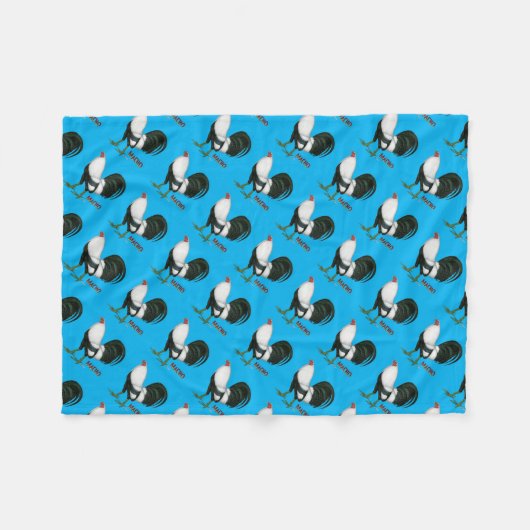 Gamecock Macho Duckwing Fleecedecke (Vorderseite (Horizontal))