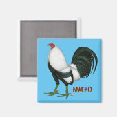 Gamecock Macho Duckwing Magnet (Vorderseite/Rückseite)