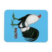 Gamecock Macho Duckwing Magnet (Horizontal)