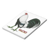 Gamecock Macho Duckwing Notizblock (Rotiert)