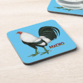 Gamecock Macho Duckwing Untersetzer (Linke Seite)