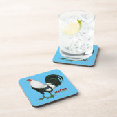 Gamecock Macho Duckwing Untersetzer (Rechte Seite)