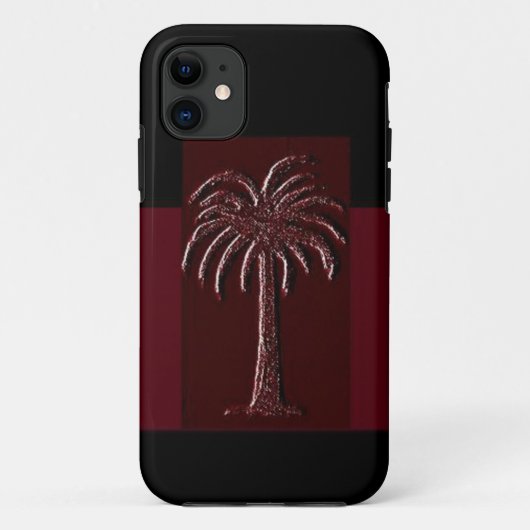 Gamecock Palm-Design 1 Case-Mate iPhone Hülle (Rückseite)