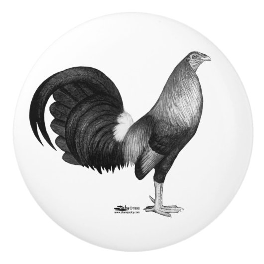 Gamecock Red Hatch Keramikknauf (Vorderseite)