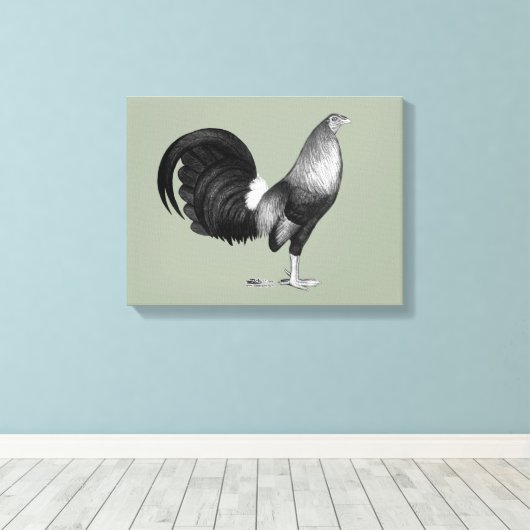 Gamecock Red Hatch Leinwanddruck (Insitu (Holzboden))