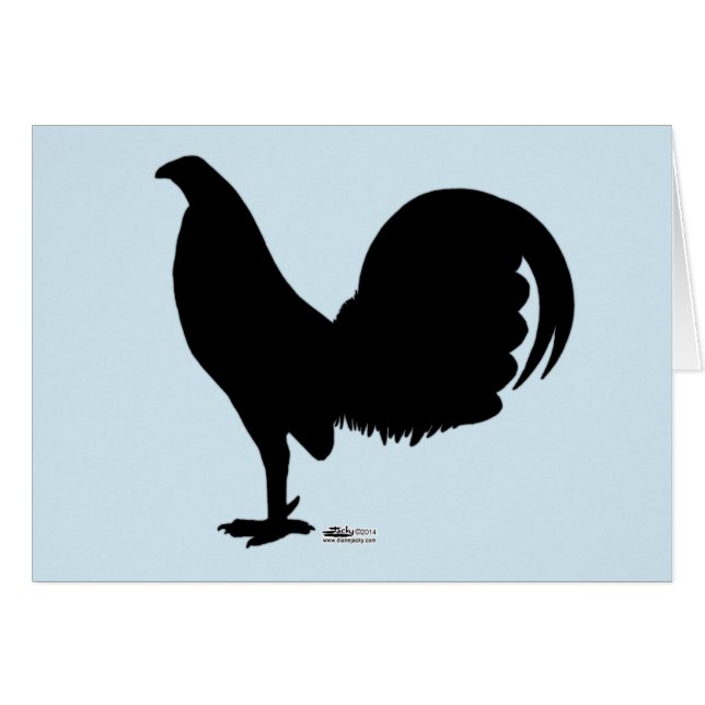 Gamecock Rooster-Silhouette (Vorderseite (Horizontal))