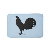Gamecock Rooster-Silhouette Badematte (Vorderseite)