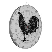 Gamecock Rooster-Silhouette Dartscheibe (Vorderseite Links)