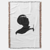 Gamecock Rooster-Silhouette Decke (Vorderseite Vertikal)
