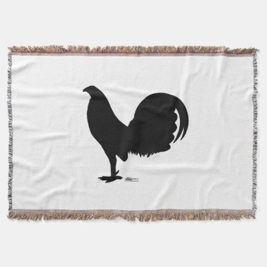 Gamecock Rooster-Silhouette Decke (Vorderseite)