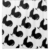 Gamecock Rooster-Silhouette Duschvorhang (Vorderseite)