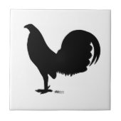 Gamecock Rooster-Silhouette Fliese (Vorderseite)