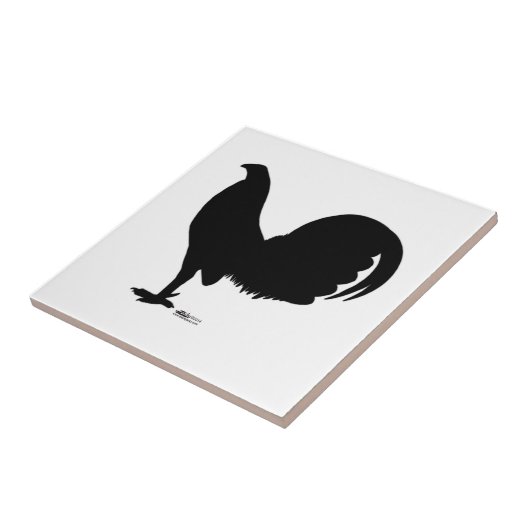 Gamecock Rooster-Silhouette Fliese (Seite)