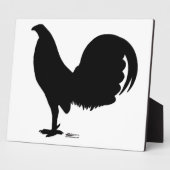 Gamecock Rooster-Silhouette Fotoplatte (Seite)