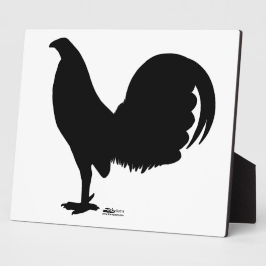 Gamecock Rooster-Silhouette Fotoplatte (Seite)