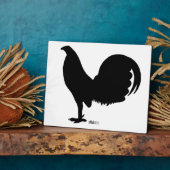 Gamecock Rooster-Silhouette Fotoplatte (Seite)
