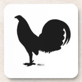 Gamecock Rooster-Silhouette Getränkeuntersetzer (Vorderseite)