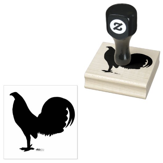 Gamecock Rooster-Silhouette Gummistempel (Stempel)