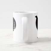 Gamecock-Rooster-Silhouette Jumbo-Tasse (Rückseite)