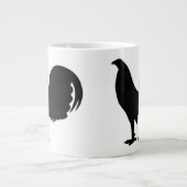 Gamecock-Rooster-Silhouette Jumbo-Tasse (Vorderseite)