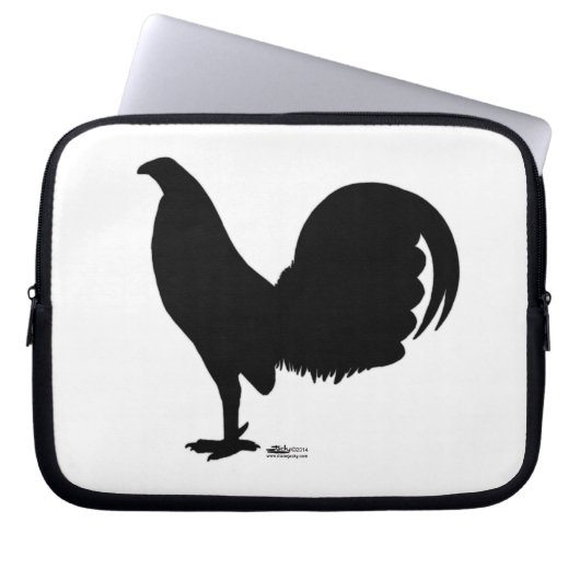 Gamecock Rooster-Silhouette Laptopschutzhülle (Vorderseite)