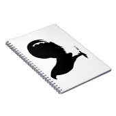 Gamecock Rooster-Silhouette Notizblock (Rechte Seite)