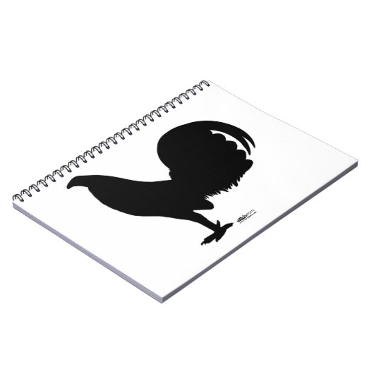 Gamecock Rooster-Silhouette Notizblock (Linke Seite)