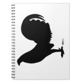 Gamecock Rooster-Silhouette Notizblock (Vorderseite)