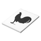 Gamecock Rooster-Silhouette Notizblock (Rotiert)