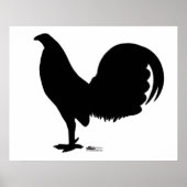 Gamecock Rooster-Silhouette Poster (Vorne)