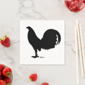 Gamecock Rooster-Silhouette Serviette (Beispiel)