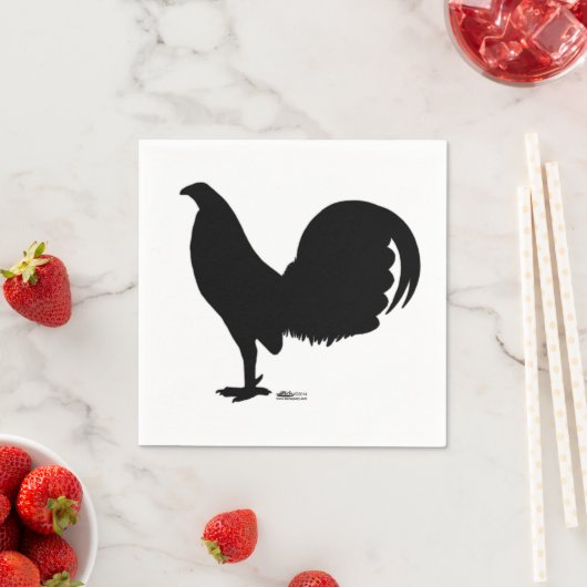 Gamecock Rooster-Silhouette Serviette (Beispiel)