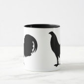 Gamecock Rooster-Silhouette Tasse (Zentrum)