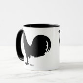 Gamecock Rooster-Silhouette Tasse (Vorderseite Links)