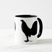 Gamecock Rooster-Silhouette Tasse (VorderseiteRechts)