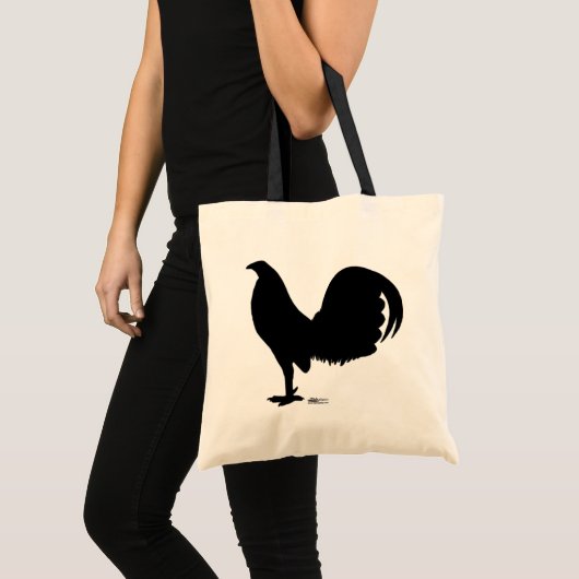 Gamecock Rooster-Silhouette Tragetasche (Vorderseite (Produkt))
