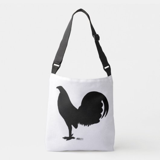 Gamecock Rooster-Silhouette Tragetaschen Mit Langen Trägern (Vorderseite)