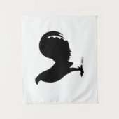 Gamecock Rooster-Silhouette Wandteppich (Vorderseite)