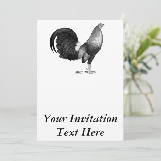 Gamecock Roter Hatsch Einladung (Stehend Vorderseite)