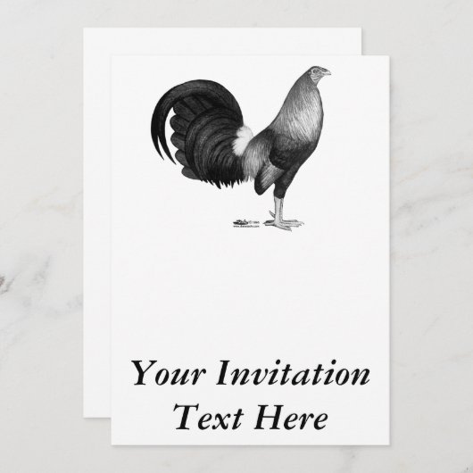 Gamecock Roter Hatsch Einladung (Vorne/Hinten)